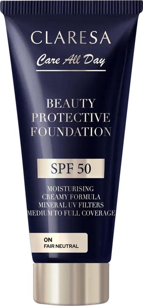 CLARESA Beauty Protective Foundation Feuchtigkeitsspendende Foundation mit LSF 50 0N Fair Neutral 30 ml
