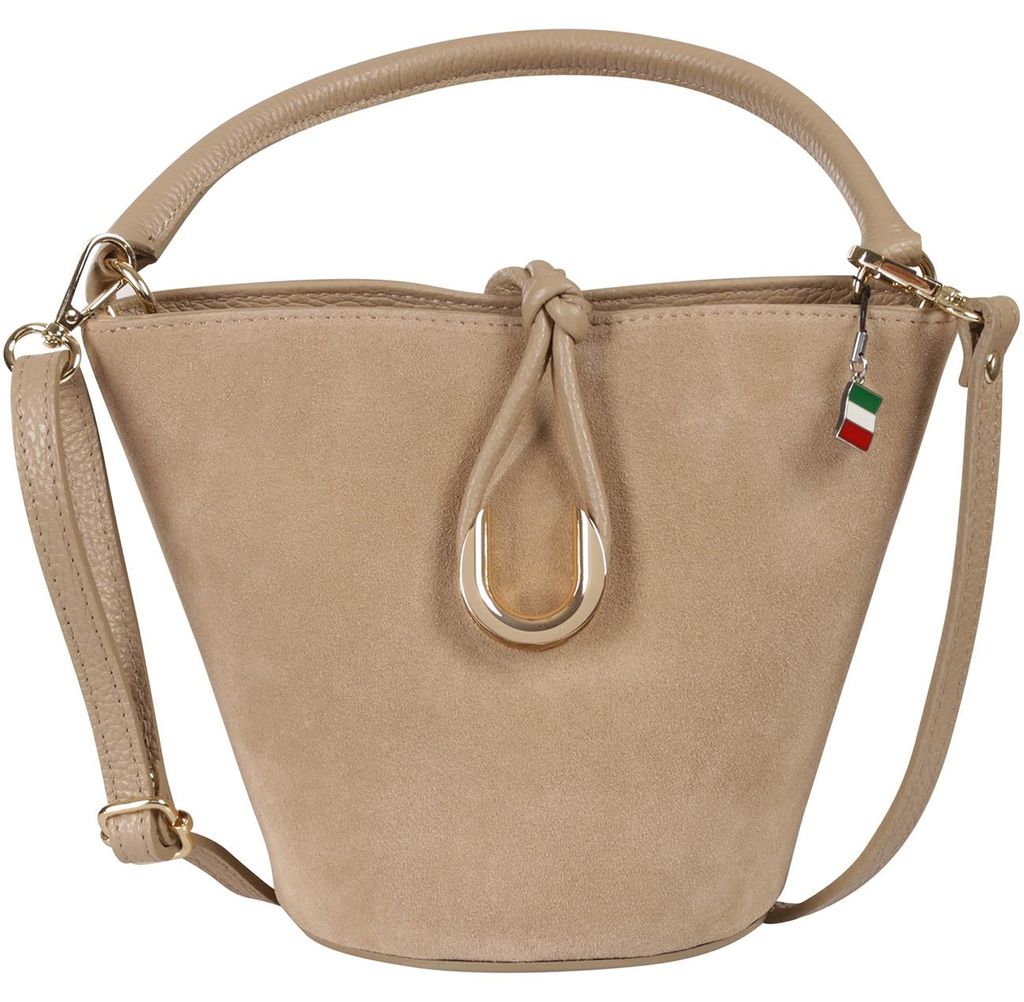 Florence Leder Tasche Damen Handtasche taupe beige 14x23x18cm OTF847I3