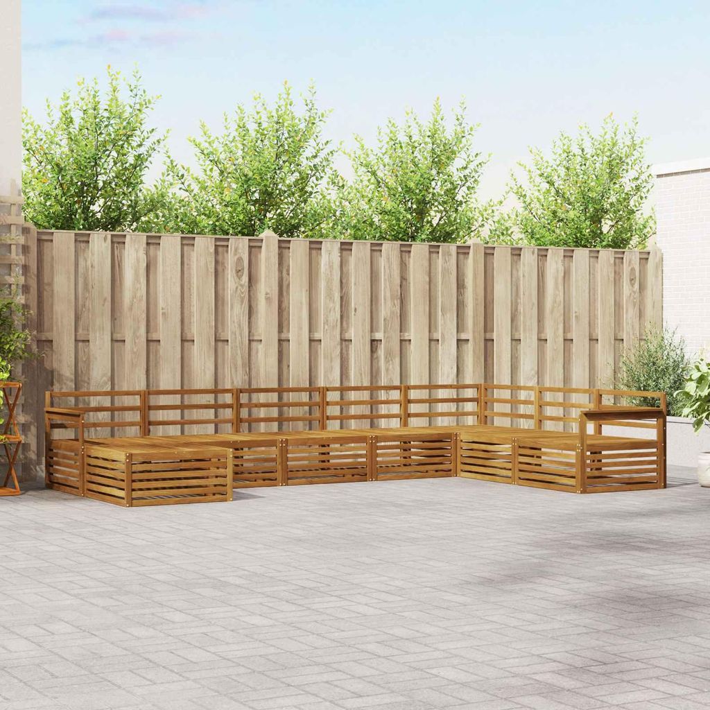 "Neues Produkt" Sofagarnituren - CLORIS - Terrassen-Sofa - 8 pcs - Natur Massivholz Akazie - Modern Gartensofas V1523