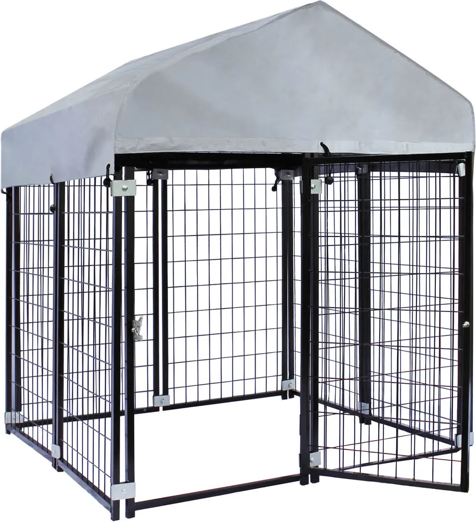 Chenil Anti-Fugue et Solaire - Enclos Extérieur Sécurisé pour Chiots