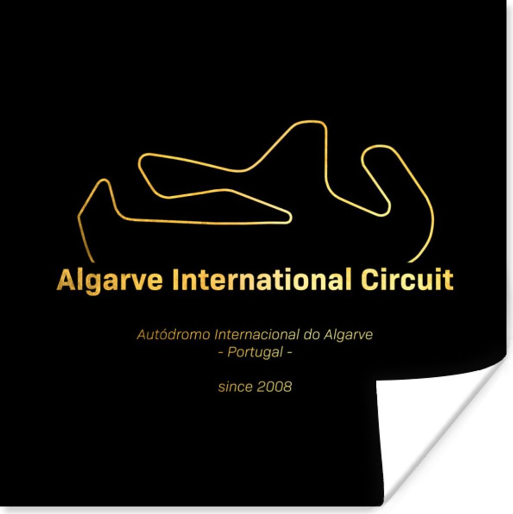 MuchoWow Poster Portimao - F1 - Rennstrecke 75x75 cm - Wand Dekoration