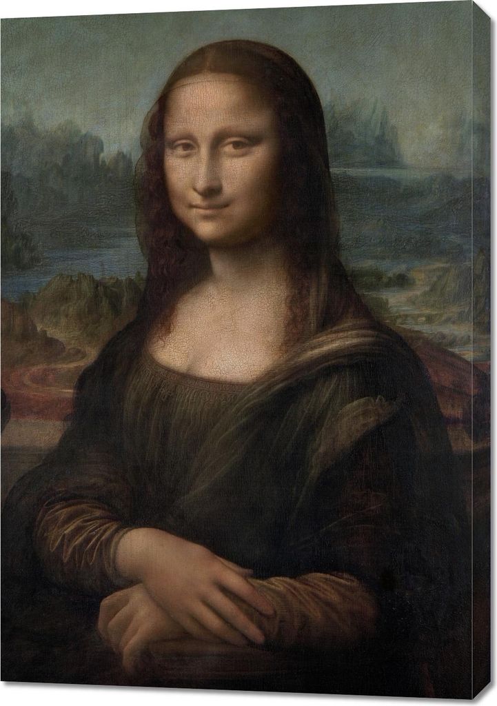 Bild 70x100cm Mona Lisa, Da Vinci Vintage für das Wohnzimmer