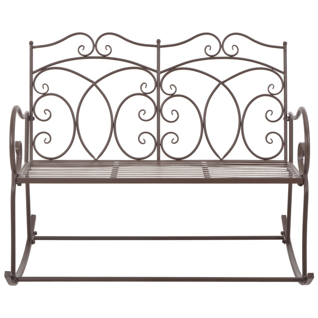 vidaXL Banc de jardin 104 cm fer antique brun Image du produit 