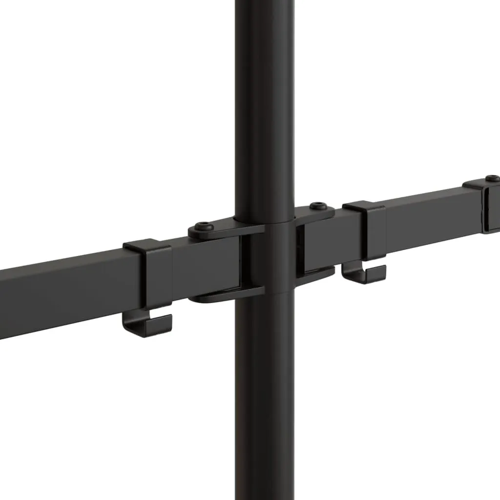 vidaXL Support de table pour 2 écrans Noir en Acier VESA 75/100 mm - 12