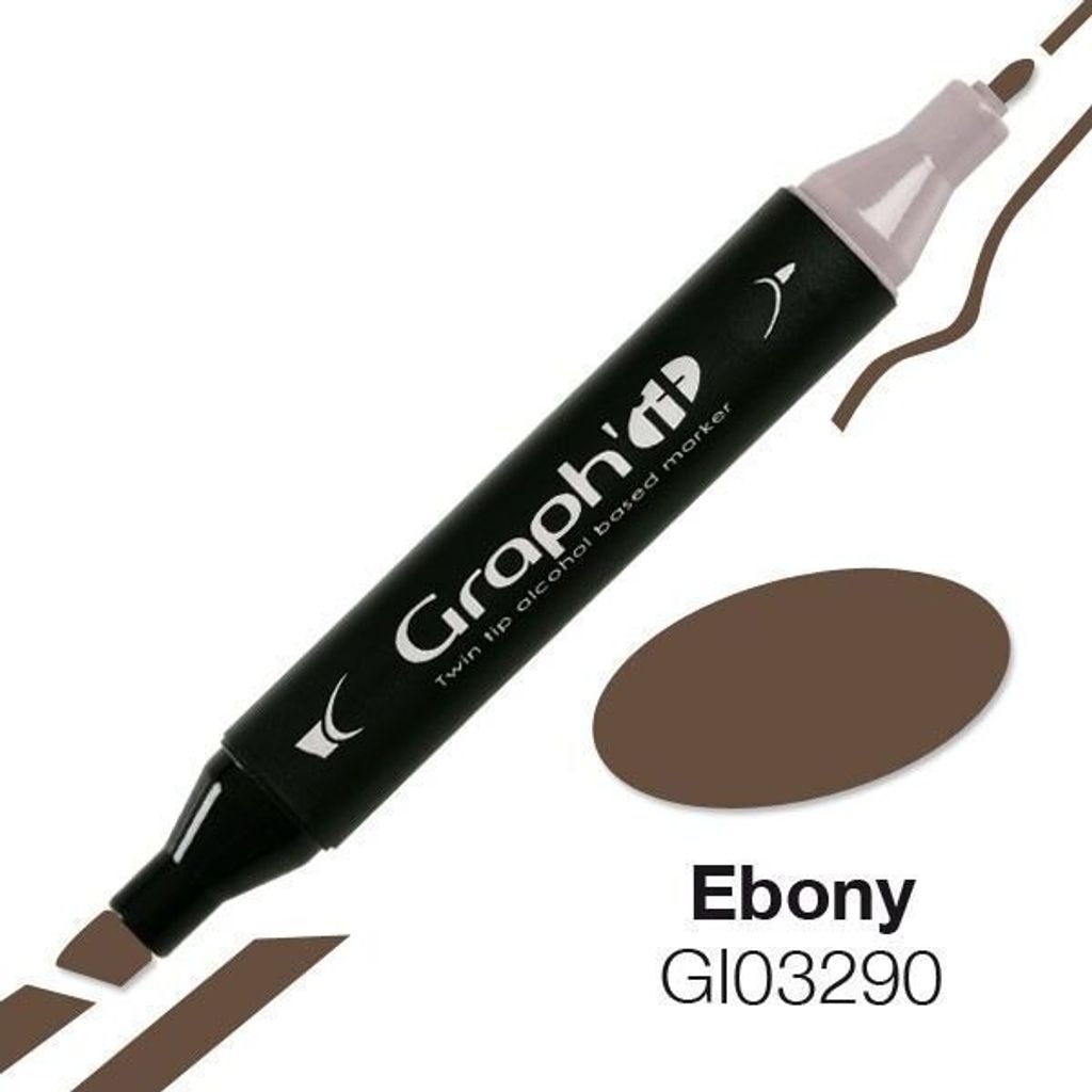 Graph'It Marker mit Doppelspitze - Ebony