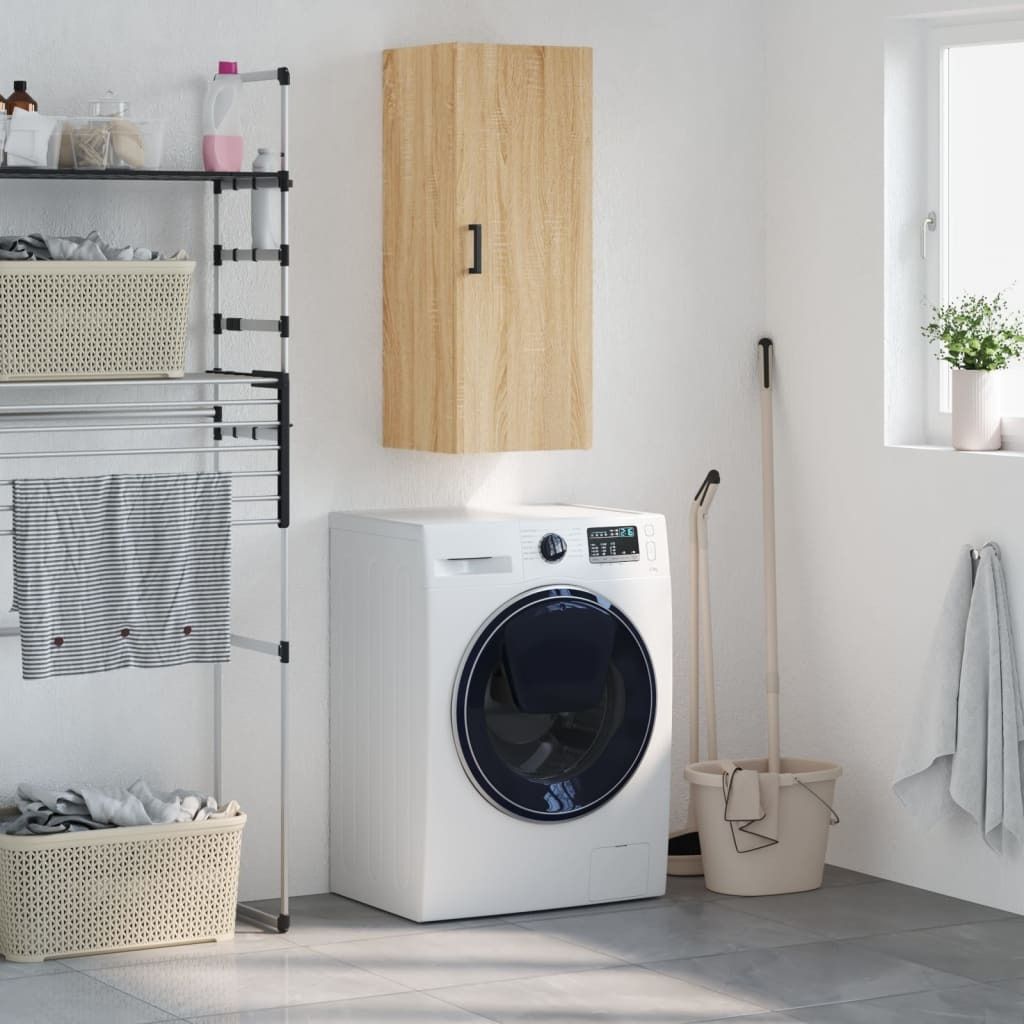 The Living Store Wandschrank Sonoma-Eiche 34,5x34x90 cm