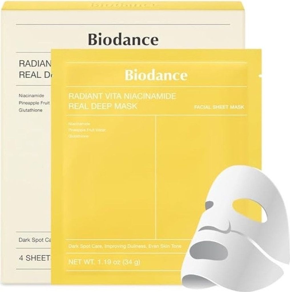 Biodance Radiant Vita Niacinamide Real Deep Mask 4er Pack Obrázek produktu 