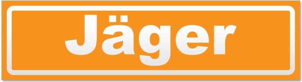 Kiwistar - Autoaufkleber - Orange - 30 x 8 cm - Jäger invertiert - Hinweis Aufkleber Sticker für Auto, Kfz, Fahrrad, PKW, LKW