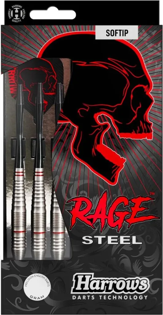 Fléchettes Harrows Rage Steel Soft Tip de haute précision pour cible - 5