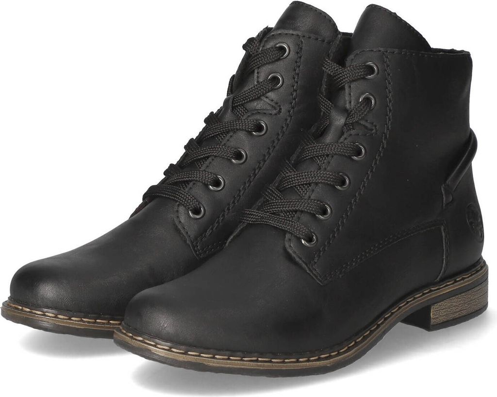 Rieker Damen Schnürstiefelette in Schwarz, Größe 39