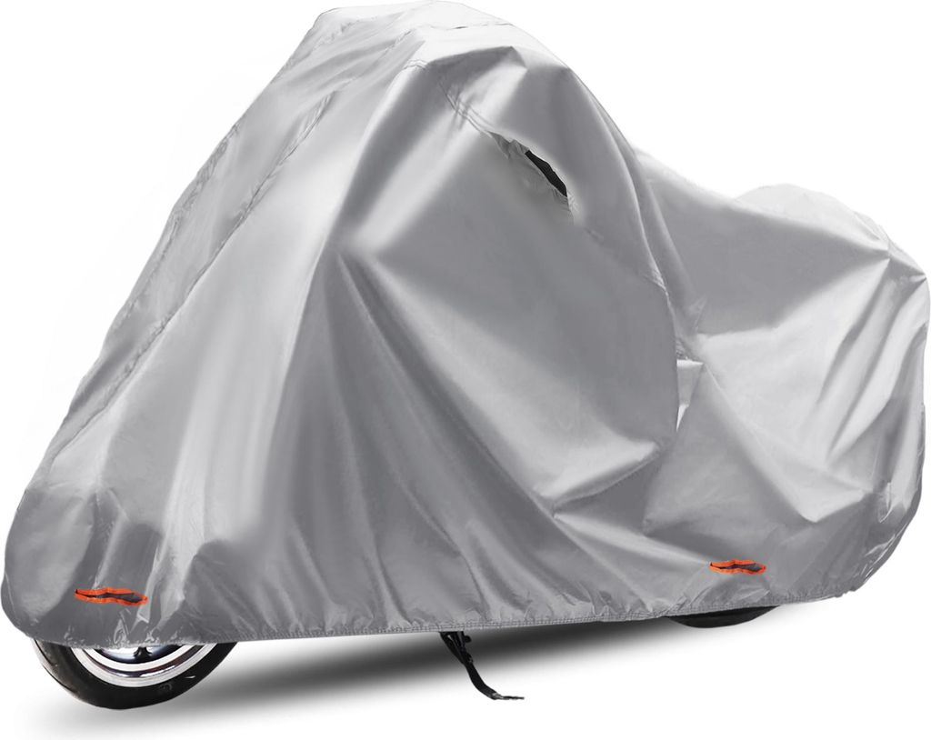 Komplettabdeckung Motorradabdeckung 210D-PU Grau für Suzuki V-Strom 250 2022-2024 Outdoor Wasserdichte Motorradabdeckung