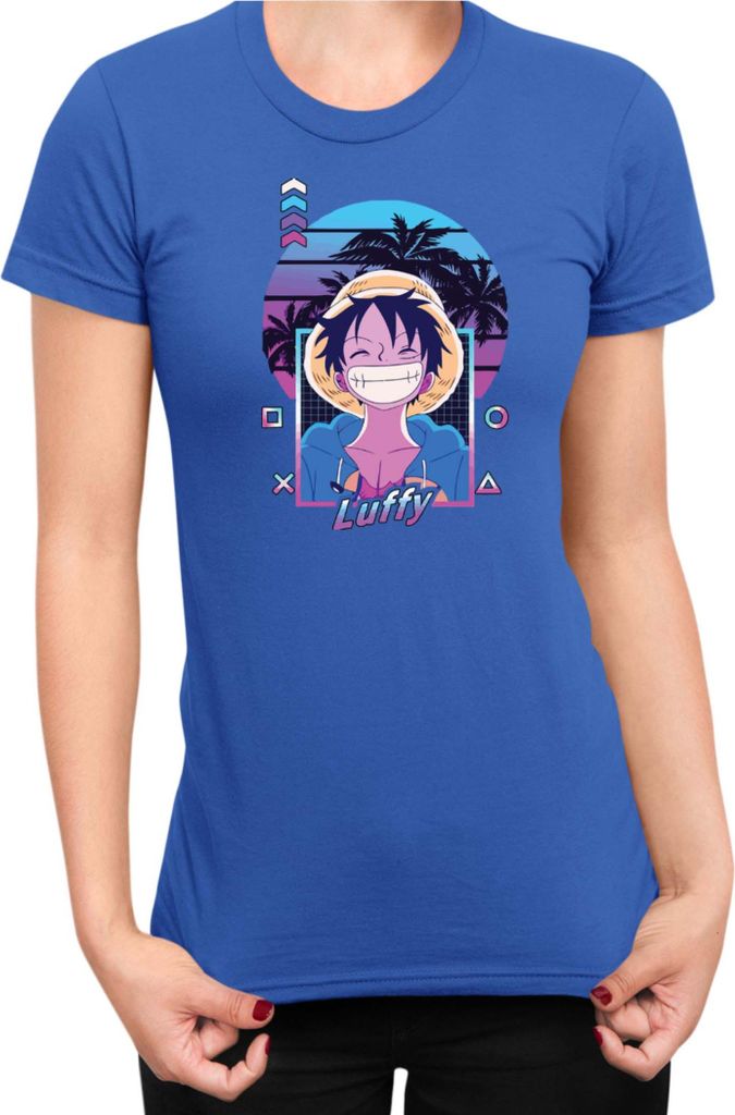 Damen T-Shirt Manga Japan Anime Comics Animation One Manga Piece Anime 0022, Lady 2XL / Blau