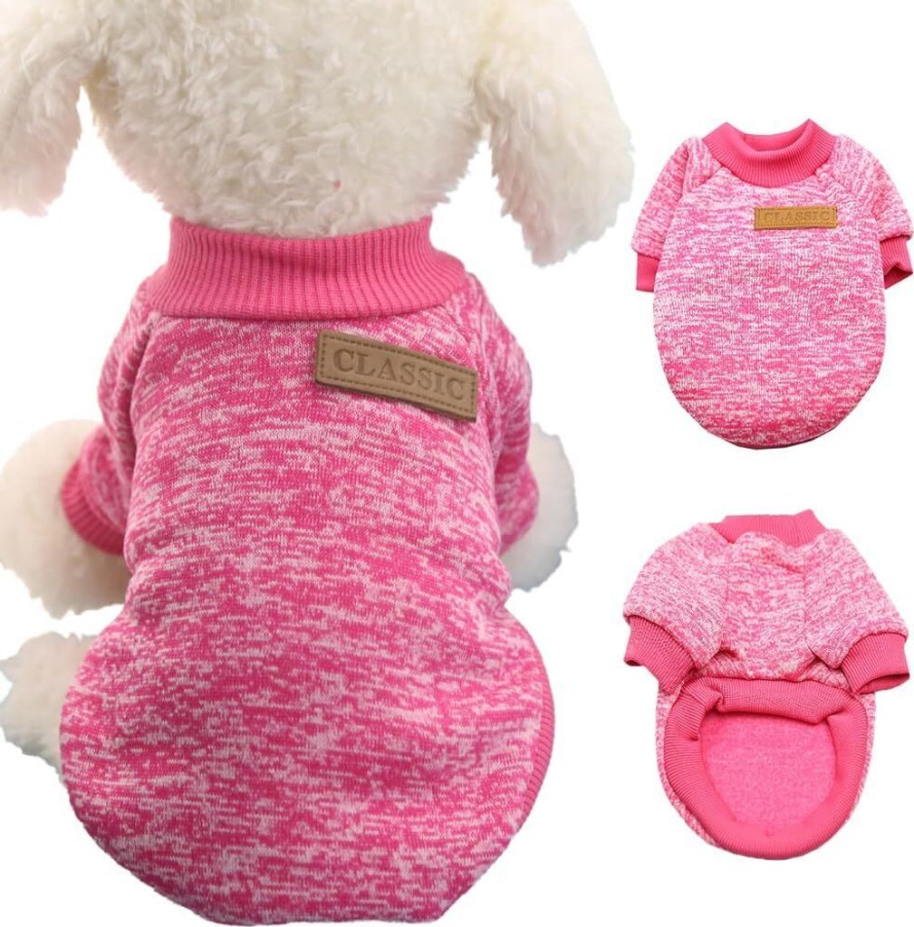 Warme Hunde Pullis,Haustier Pullover Grau,Hundepullover Winter,Haustierkleidung Katze,Sweater Hunde,Hund Kleidung,Hundepullover für Kleine und mit...