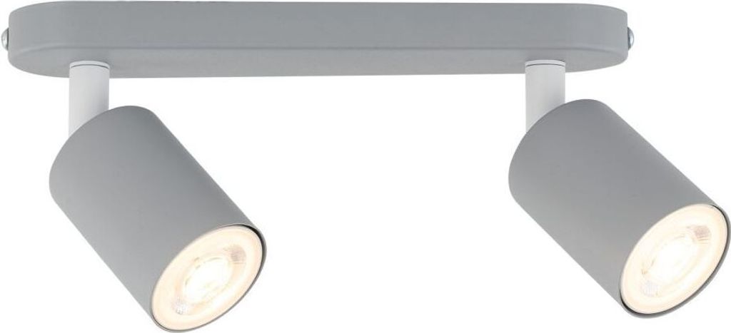 Kinderzimmerlampe Metall verstellbar Grau GU10 2-flammig länglich Kinderlampe