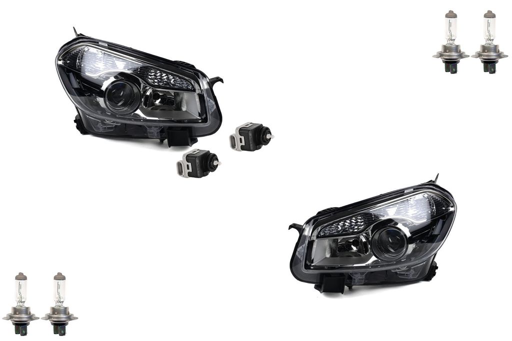 Johns, Scheinwerfer passend für Nissan Qashqai J10 10- mit H7 Satz L R inkl. Stellmotor 26056BN702 26056AU300 0006000619811 09160989 4500689 60006...