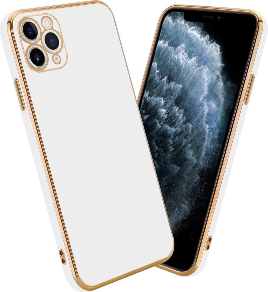 Cadorabo Schutzhülle für Apple iPhone 11 PRO Hülle in Weiß Handyhülle TPU Silikon Kameraschutz Etui Case