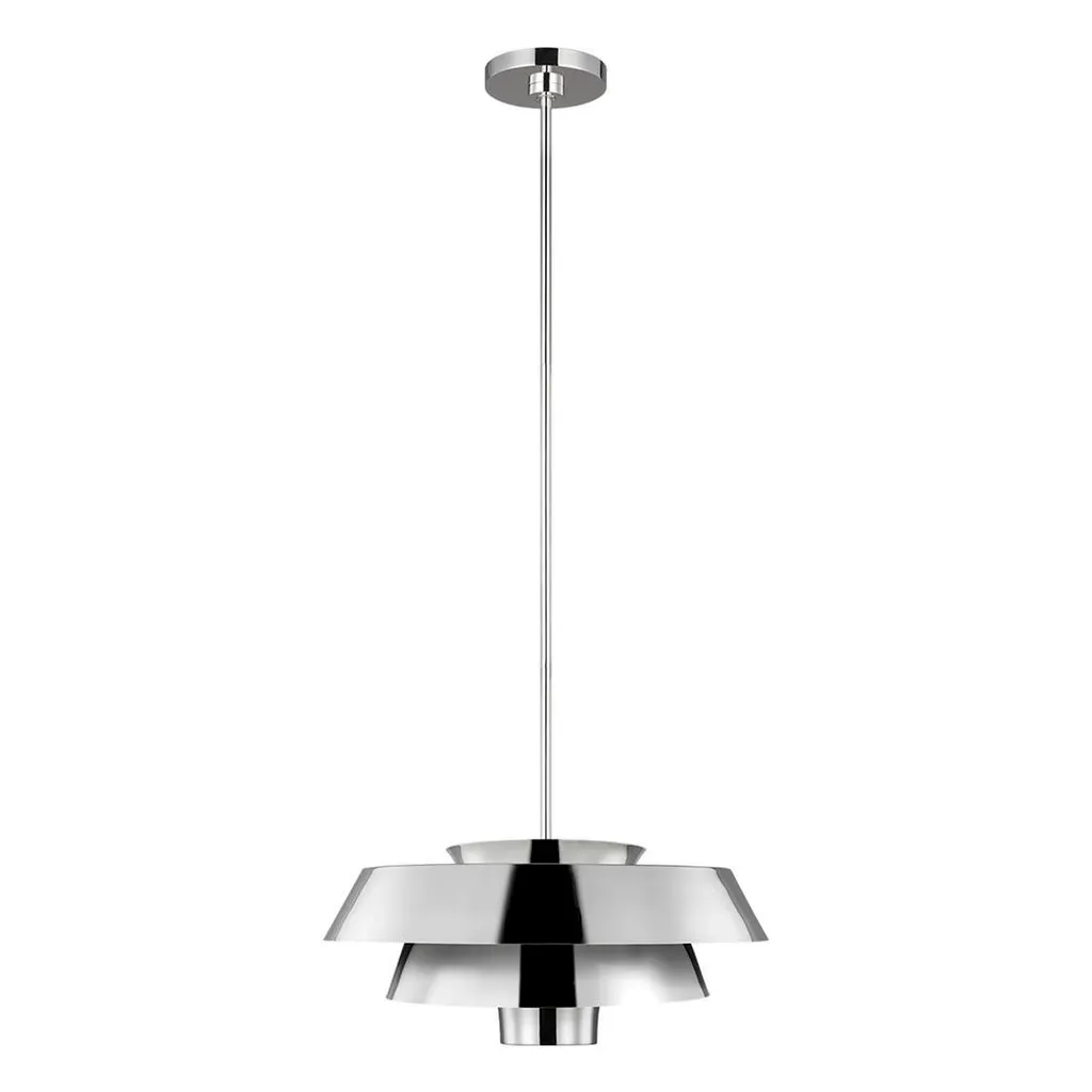 Suspension design en métal poli 161,7 cm Brisbin Feiss IP20 E27
