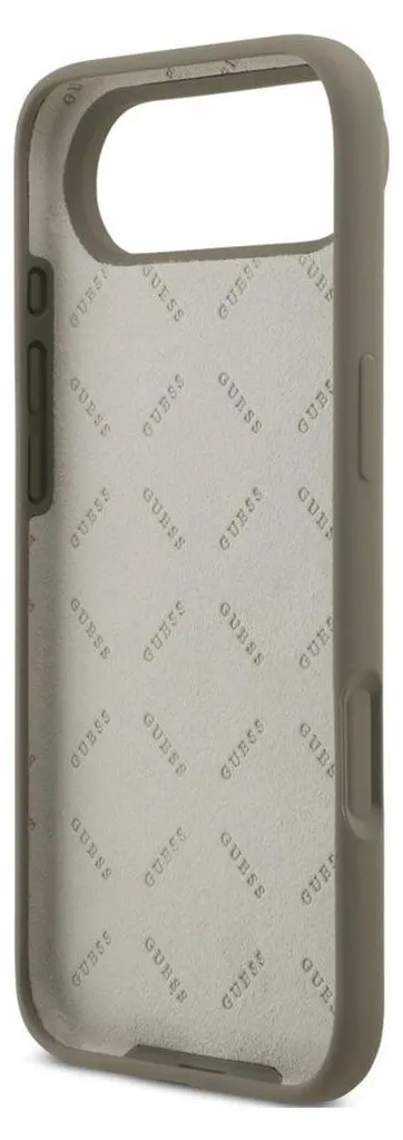 Coque GUESS iPhone 17 Air GUHCP17MSC4GSMW Silicone Brun Big 4G Script