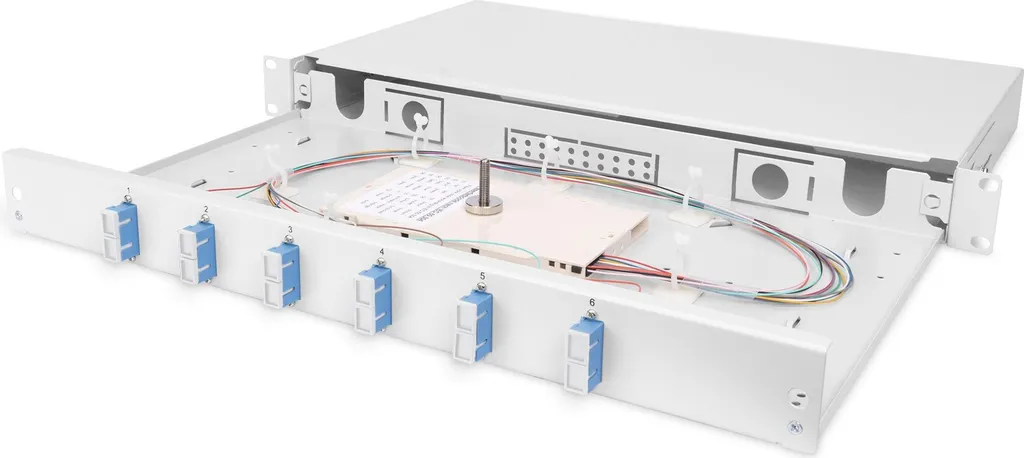 DIGITUS LFO splice box 1U equipaggiato con 6x SC