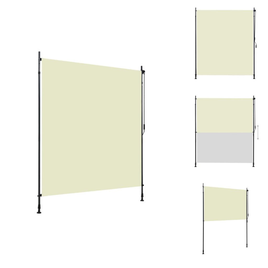 vidaXL Außenrollo 200 x 270 cm Creme - Jalousien & Rollos