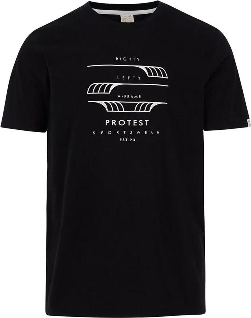 Protest Rimble Kurzarm-t-shirt Schwarz L Herren Schwarz L