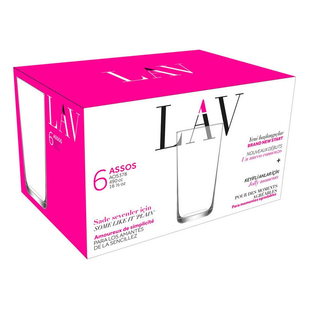 Gläserset LAV Assos 6 Stücke 490 ml Produktbild 