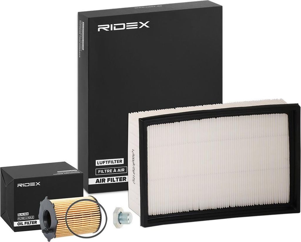 RIDEX Filterset Inspektionspaket Filtersatz passend für PEUGEOT 307 (3A/C) 307 SW (3H) 307 Break (3E)