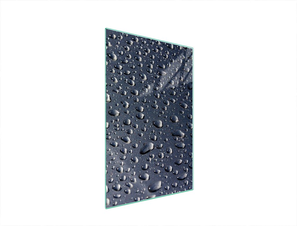 Herdabdeckplatte 35x52 Glaskeramikfeld Abdeckung Spritzschutz Glasplatte Deko Schneidebrett Tropfen Grau