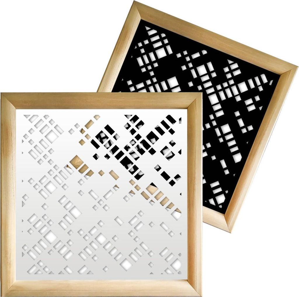 PIXEL - Moduli Decorativi in holz e PVC 73x73 cm weiß