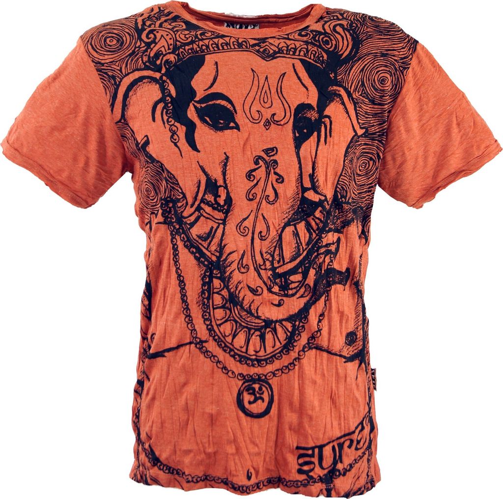 Sure Herren T-Shirt Ganesh - Rostorange, Baumwolle, Größe: L