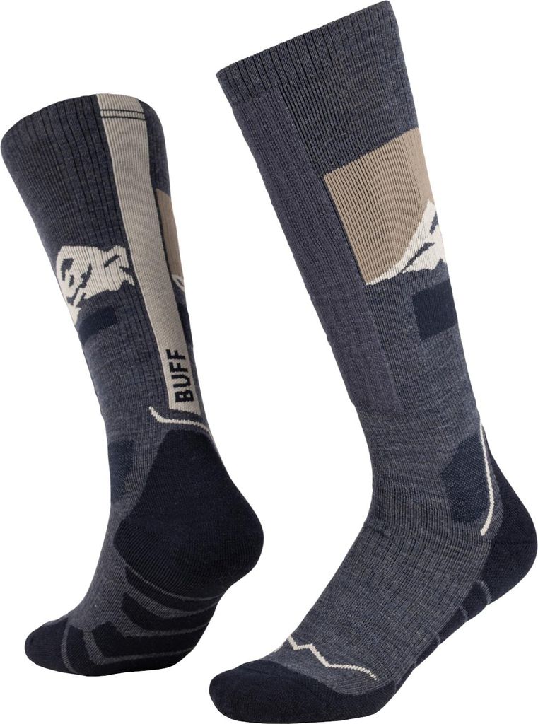 BUFF Merino Heavyweight Over The Calf Socks 138872779, Socken, Uni, Dunkelblau
