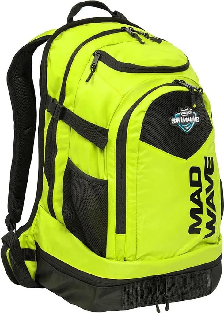 Sac de sport aquatique 32L Madwave Lane - Bagagerie Natation Jaune Fluo