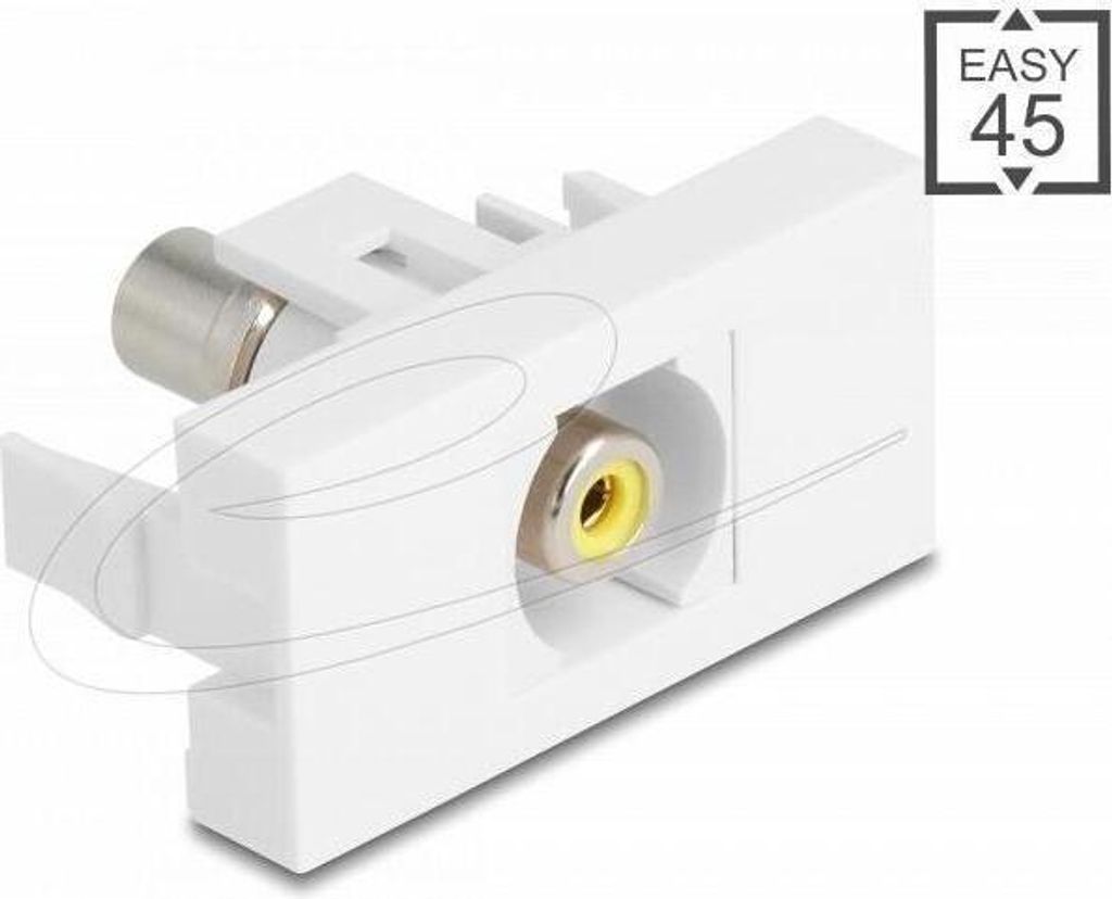 Easy45 Cinch-Modul, Cinch Buchsen gelb/weiß