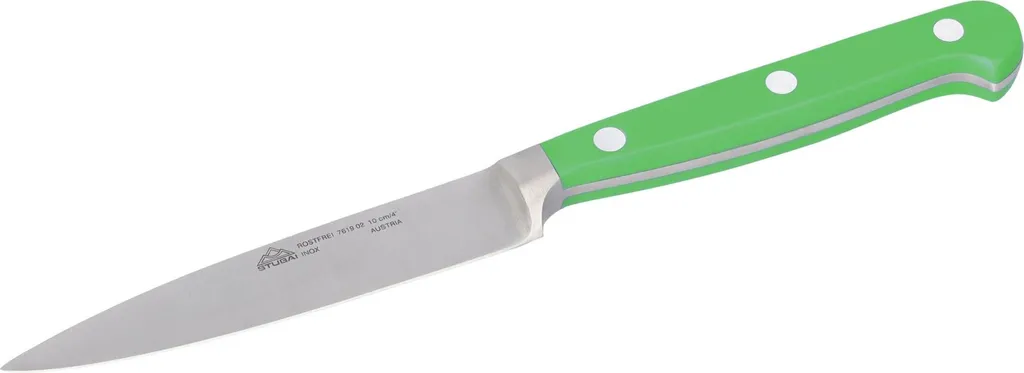 Stubai Spelucchino Forgiato 100mm: Acciaio Inox e Manico Verde