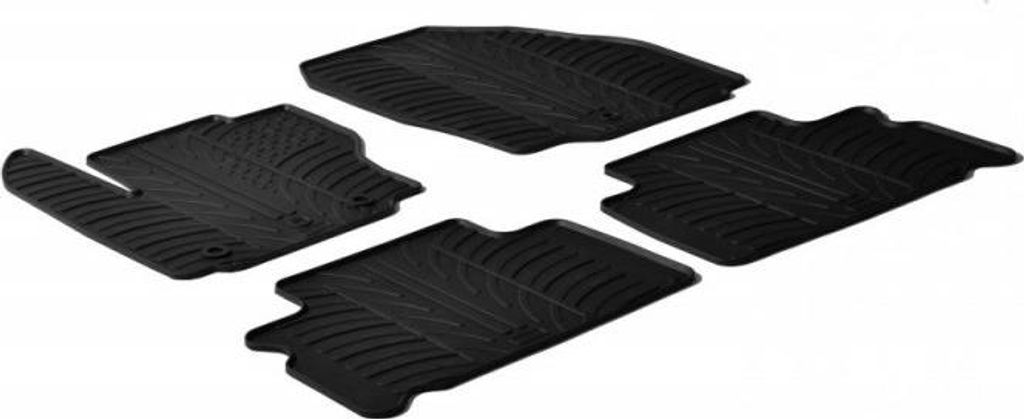 Gummiautomatten Gledring Ford S-Max 2006-2015 (ovale Befestigung, Abstand 25,5 und 31 cm)