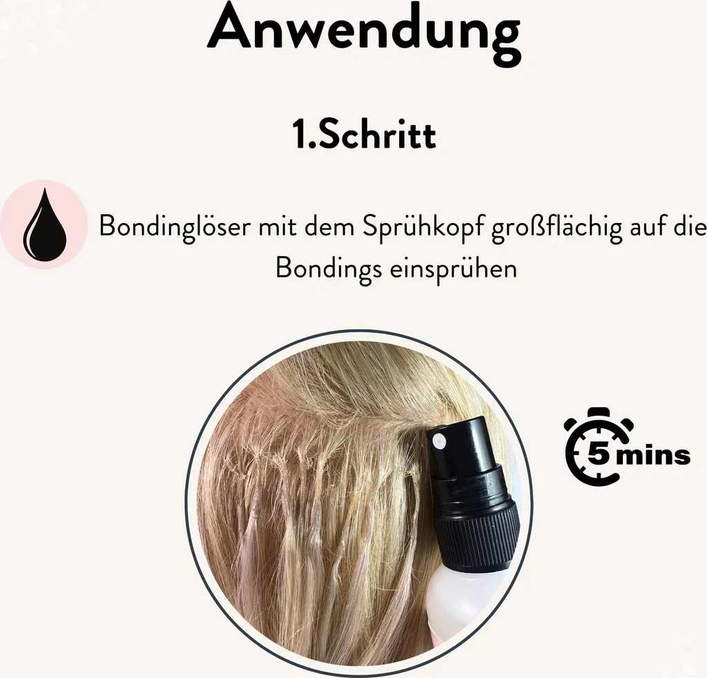 Kit Retrait Extensions Cheveux avec Solvant Liquide et Pince de Dépose - 16