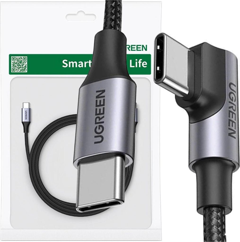 Cavo da Usb-C a Usb-C, angolare Ugreen Us334 5A, Pd 100W, Immagine del prodotto 