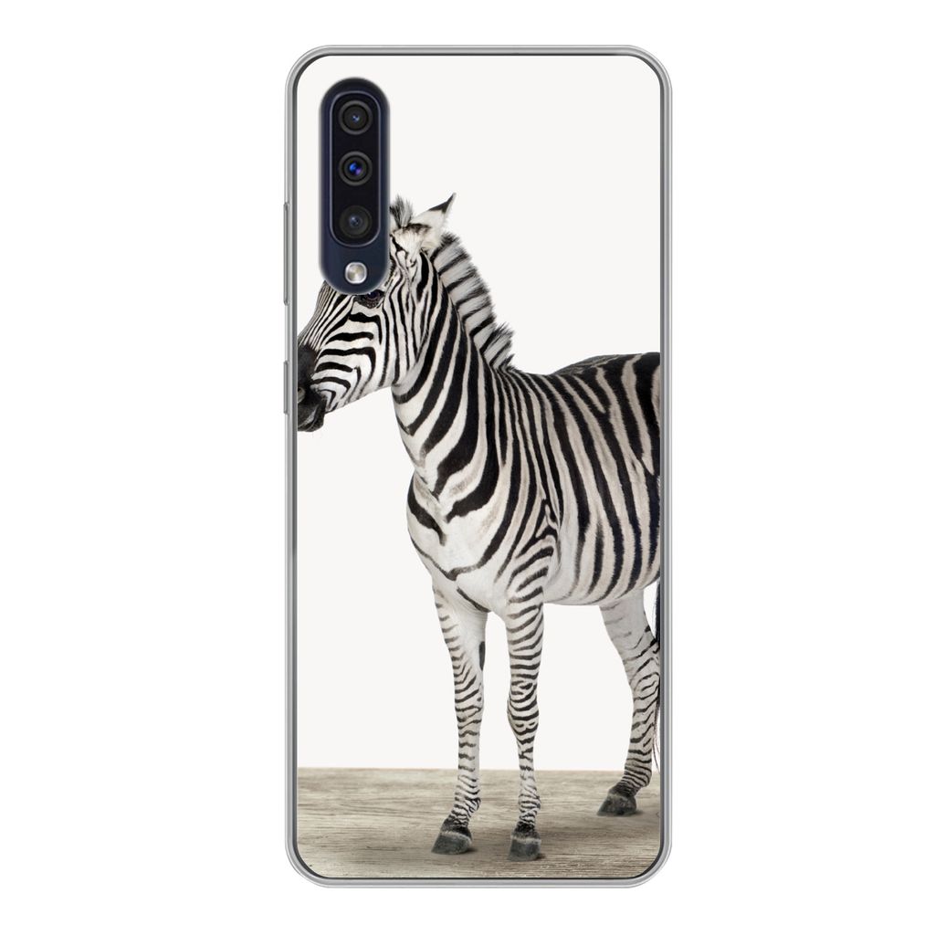 MuchoWow Handyhülle Schutzhülle Hülle für Samsung Galaxy A50 Zebra - Mädchen - Tiere - Kinder - Jungen Silikon Softcase Handy Hülle - Mobil...