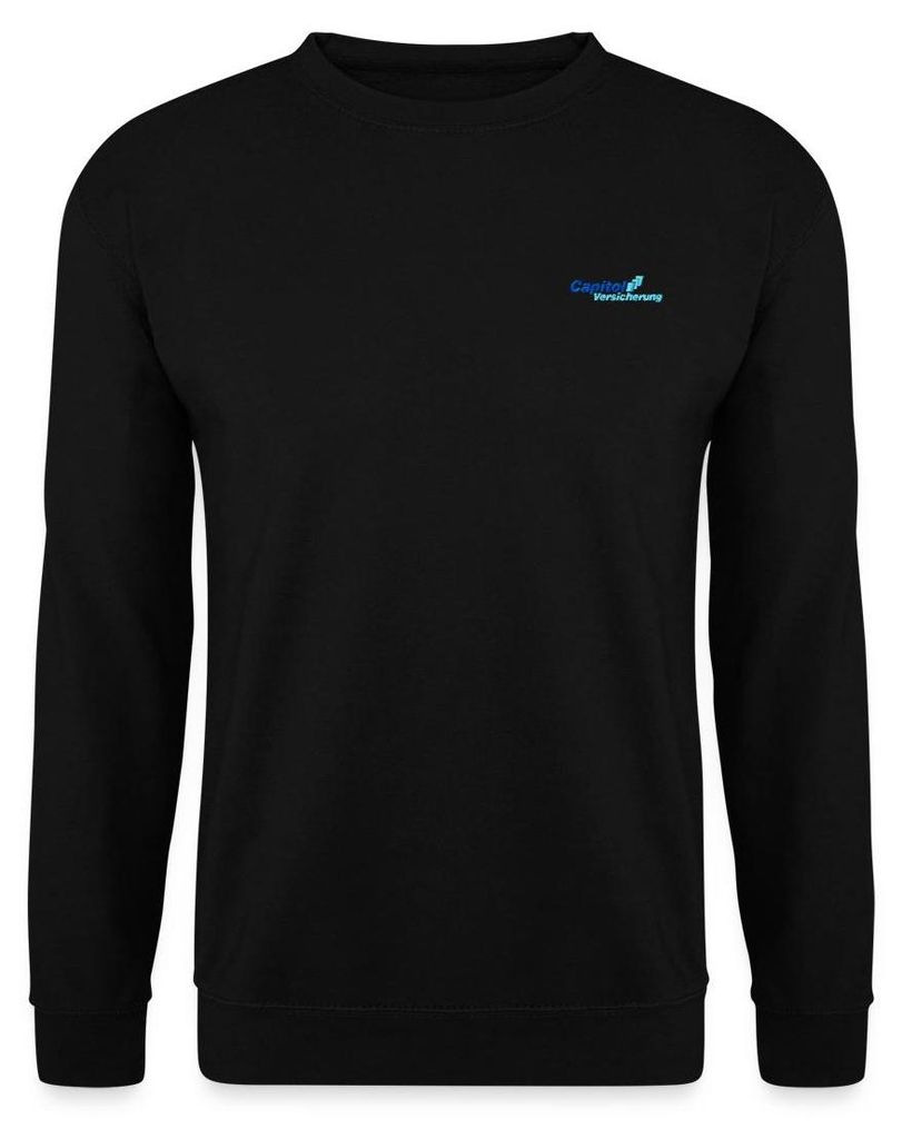 Spreadshirt Stromberg Gesticktes Logo Der Capitol Versicherung Uni Pullover, S, Schwarz