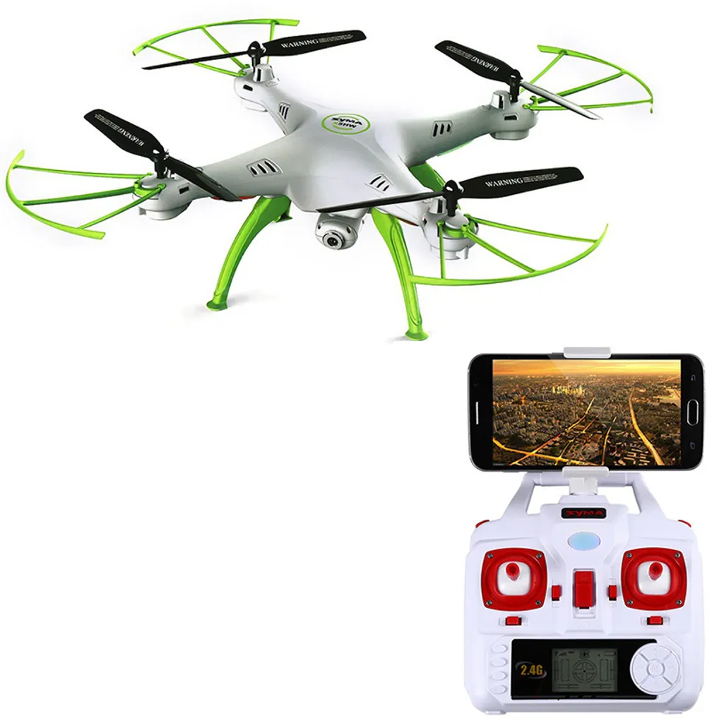 Drone Stable Syma X5HW Blanc Anti-Choc avec Vidéo Direct Smartphone