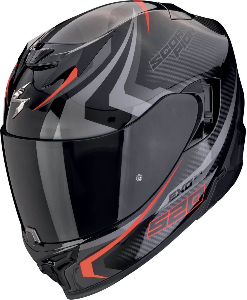 Scorpion Exo-520 Evo Air Terra Helm, schwarz/silber/rot, S (55/56)