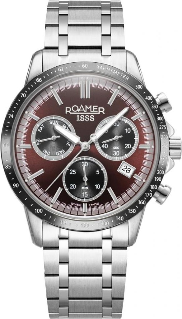 Herrenuhr ROAMER 968988 41 65 20, rot, sportliche Schwimmuhr.