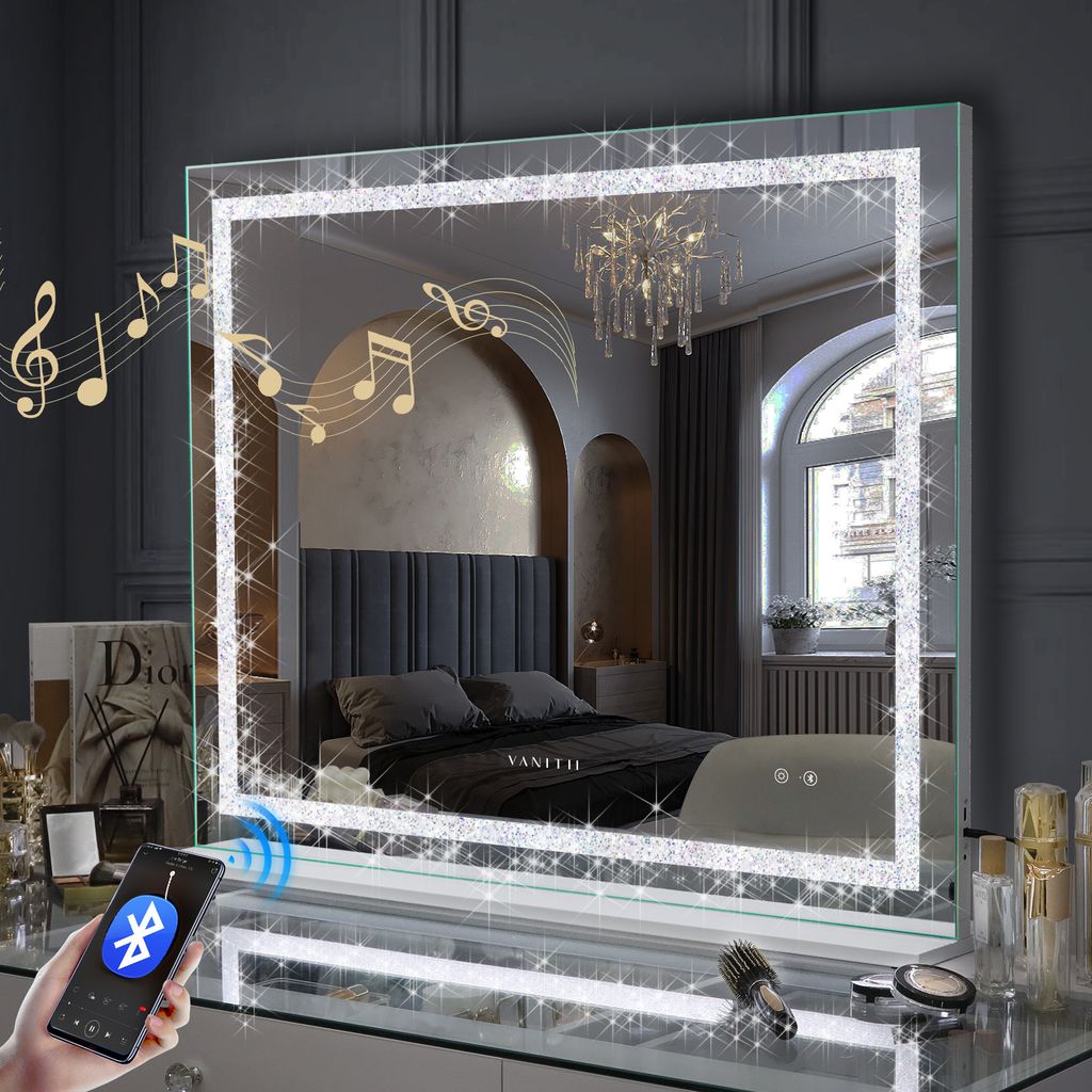 VANITII Hollywood specchio per il trucco 100cm x 80cm con Immagine del prodotto 