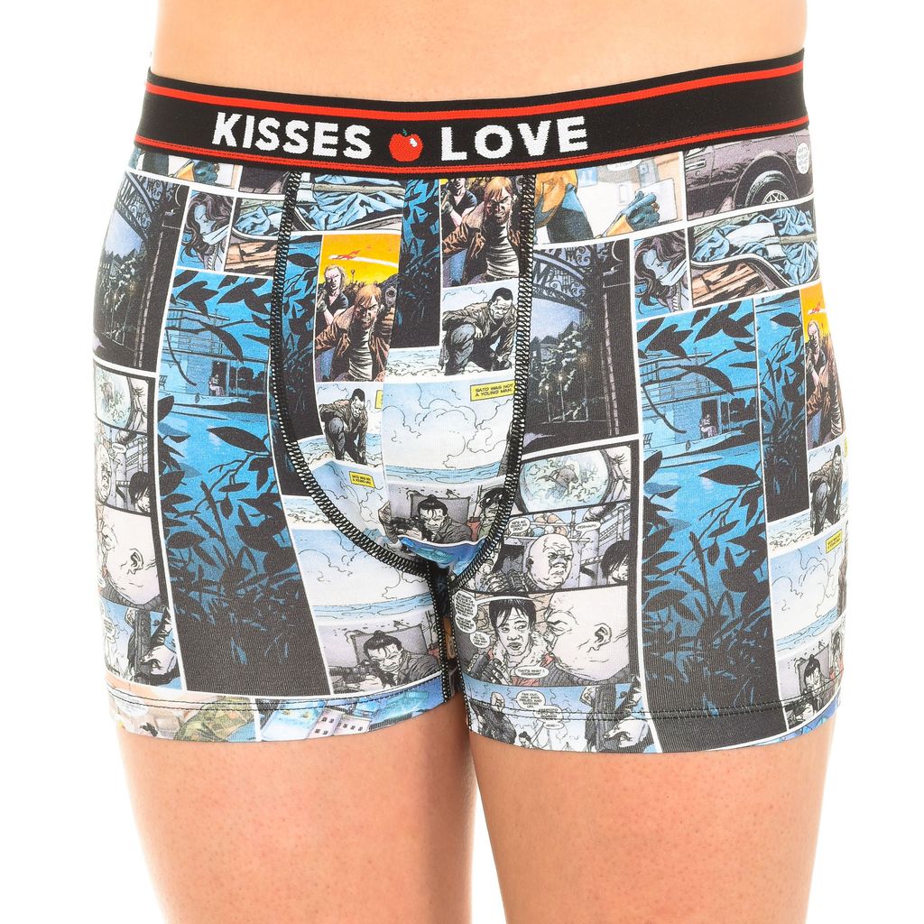 Kisses&Love KLB5 Herren-Boxershorts aus bedrucktem, atmungsaktivem Stoff