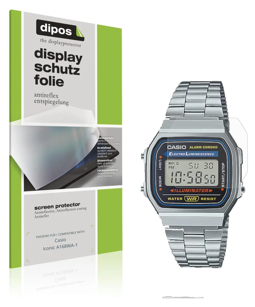 Protezione Schermo Casio A168WA-1 - 6x Pellicole Matte dipos