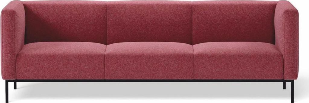 Casa Padrino Luxus Sofa Pink / Schwarz 220 cm - Wohnzimmer & Hotel Möbel