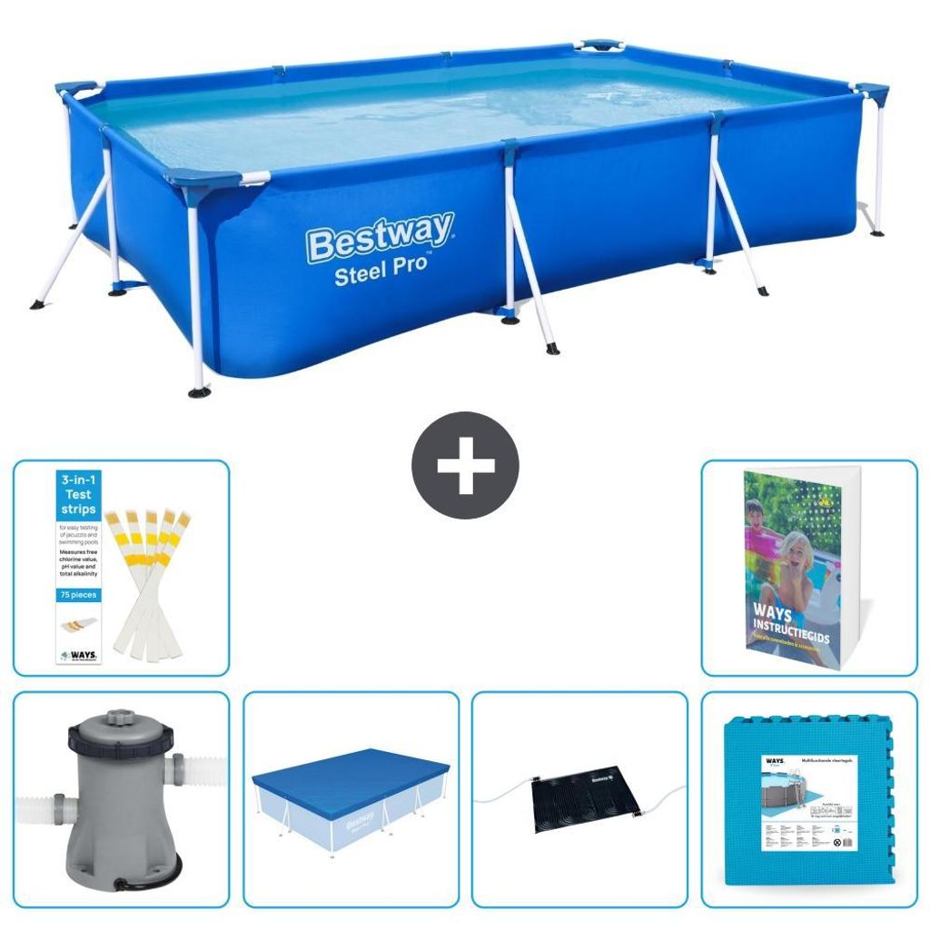 Bestway Steel Pro Rechteckig - 300x201x66 cm - 7-teilig S273