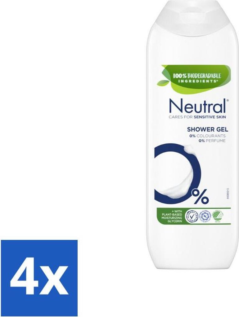 Neutre - Gel douche - Peau sensible - Sans parfum - 250 ml Image du produit 