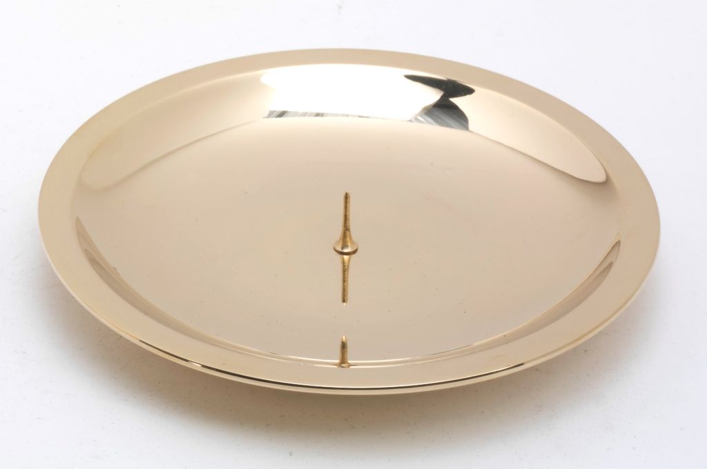 Kerzenteller, Teller, Kerzenuntersetzer mit Dorn D 13 cm Produktbild 