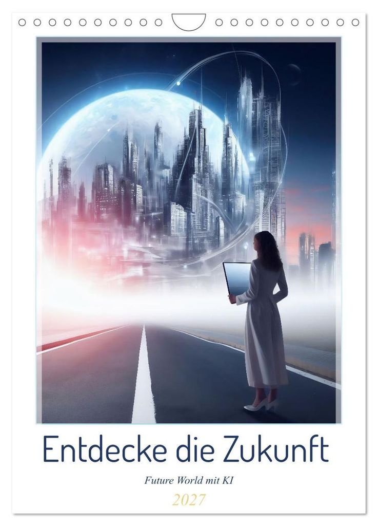 Entdecke die Zukunft - Future World mit KI (Wandkalender 2027 DIN A4 hoch), CALVENDO Monatskalender
